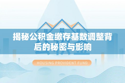 秀屿揭秘公积金缴存基数调整背后的秘密与影响
