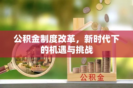 秀屿公积金制度改革，新时代下的机遇与挑战