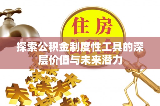 秀屿探索公积金制度性工具的深层价值与未来潜力